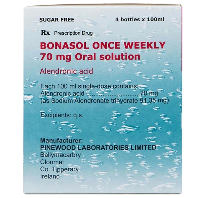 Dung dịch uống Bonasol Once Weekly 70mg Oral Solution điều trị loãng xương (4 chai x 100ml) - 4